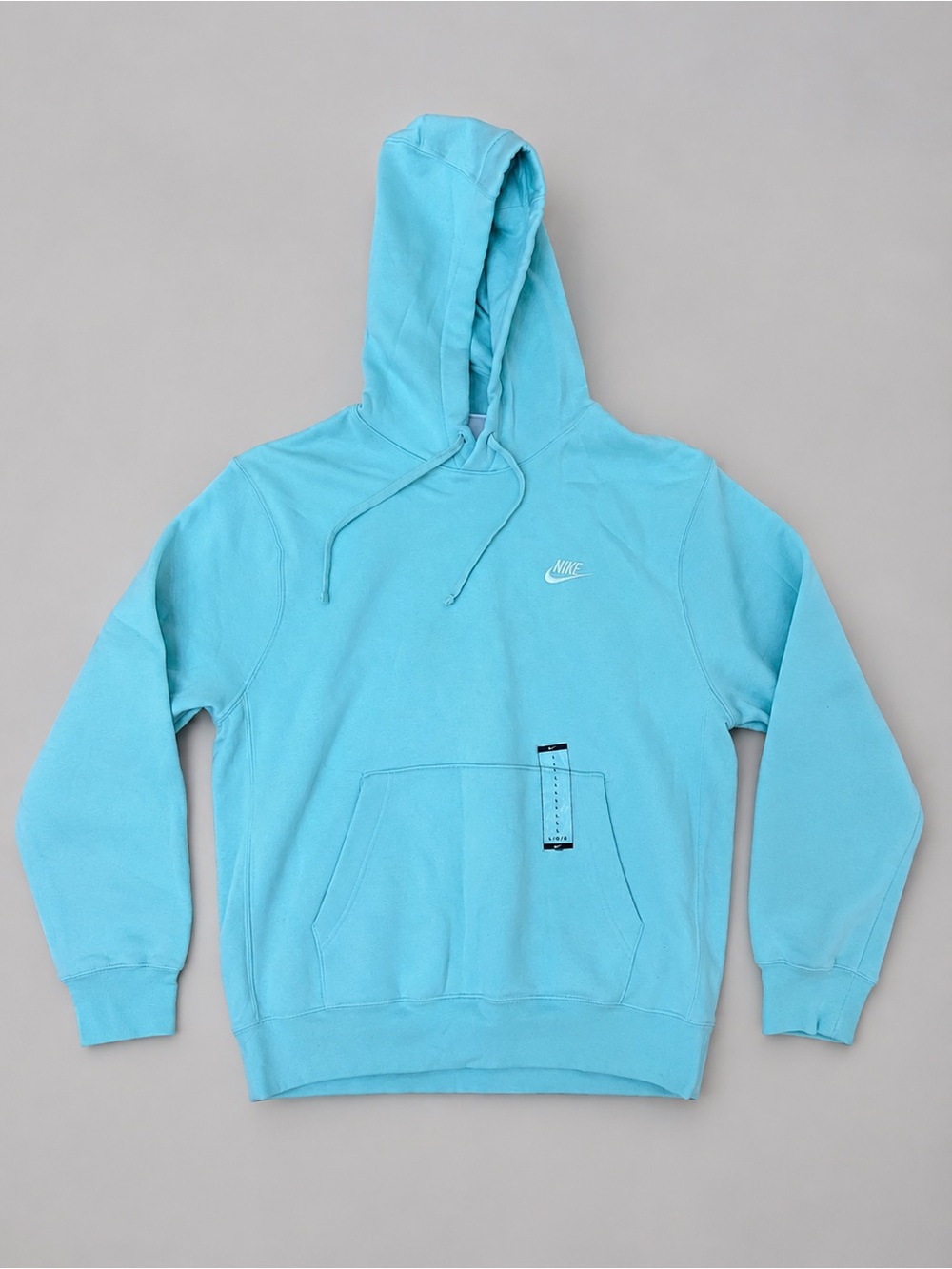 Nike Sportswear Club Fleece Pullover Hoodie Light Blue Men’s Size L NWT